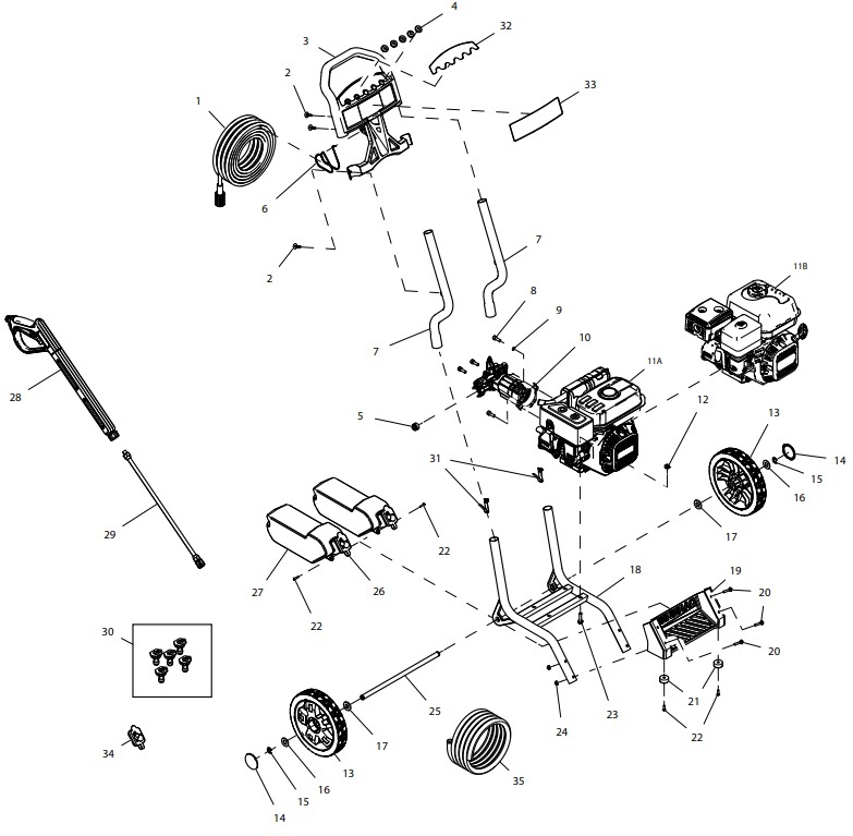 generac 0060221 Power Washer repair Parts